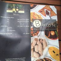 Menu at Barcote in Oakland