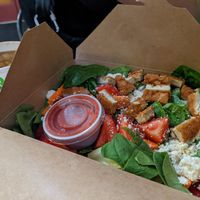 Strawberry salad with incredible raspberry vinaigrette at Gentle Grill in Temecula