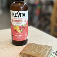 Kombucha and peanut butter brownie   at Gentle Grill in Temecula