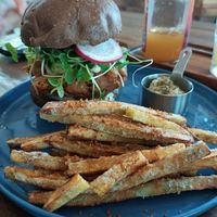 “Fish" burger at Nourish in Hoi An