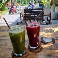 Beet me up and fresh me up juices at Nourish in Hoi An