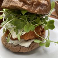 Fish burger (this was amazing, exceeded expectations)  at Nourish in Hoi An