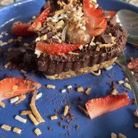 Raw chocolate and almond cake  at Nourish in Hoi An