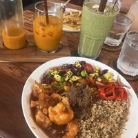 Hola Hola bowl. I love surprises smoothie & Jamu drink   at Nourish in Hoi An