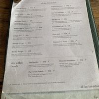 Menu  at Nourish in Hoi An