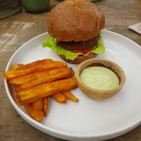 Falafel burger. at Nourish in Hoi An