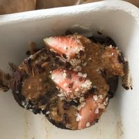 My takeaway raw vegan cheesecake got a little crushed (60k) at Nourish in Hoi An