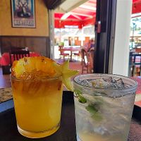 Happy hour with a view of the outside seating at Bobby V's in Kapaa