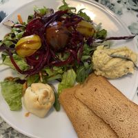 Salad with entrée  at Donna Veggie in Guimaraes