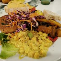 Buffet plate at Donna Veggie in Guimaraes