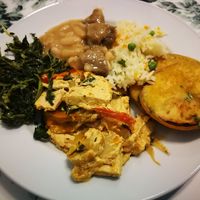 Second buffet dish at Donna Veggie in Guimaraes