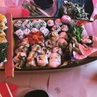 Sushi boat, chef selection  at Legumi Sushi Vegan in Lisbon