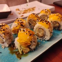 Orange maki at Legumi Sushi Vegan in Lisbon