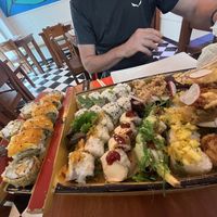 Sushi boat  at Legumi Sushi Vegan in Lisbon