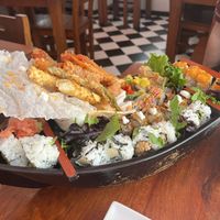 Vegan sushi boat for €24  at Legumi Sushi Vegan in Lisbon