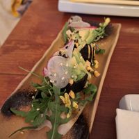 The free sushi we got at Legumi Sushi Vegan in Lisbon