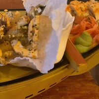 Clam shell at Legumi Sushi Vegan in Lisbon