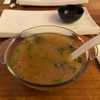 Miso soupp  at Legumi Sushi Vegan in Lisbon