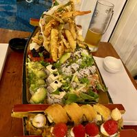 Sushi boat  at Legumi Sushi Vegan in Lisbon