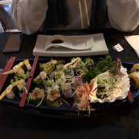 Sushi ship at Legumi Sushi Vegan in Lisbon