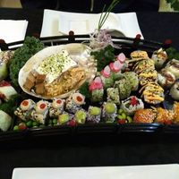 Vegan Sushi-bridge for two persons. at Legumi Sushi Vegan in Lisbon