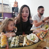 Sushi a descrição...degustação fabulosa.... at Legumi Sushi Vegan in Lisbon