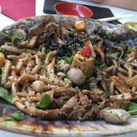 Mushrooms appetizers at Legumi Sushi Vegan in Lisbon