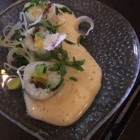 Complimentary rolls at Legumi Sushi Vegan in Lisbon