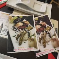 The menu at Legumi Sushi Vegan in Lisbon