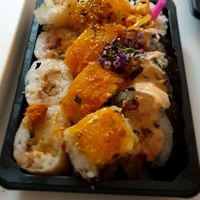 Amazing sushi, the rolls on the right were the best at Legumi Sushi Vegan in Lisbon