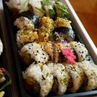 The last of the three boxes of our 40 piece order. Everything was delicious at Legumi Sushi Vegan in Lisbon