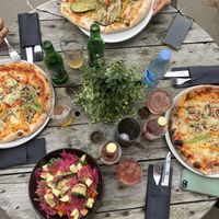 Boscaiola and Grigliata Pizza and Quinoa Salad   at Azzurra Nordkraft in Aalborg