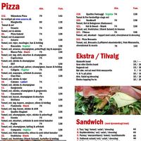 Azzura Nordkrafts Take-Away Menu

The vegan cheese is still not on the menu - so you'll have to ask for it (and remind them how much we like to see it on the menu in the future) at Azzurra Nordkraft in Aalborg