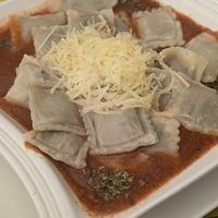 🍝 Ravioli Champignon Almendras at Veggie Lunch in Santiago