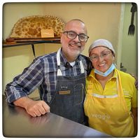 Juan Carlos and Ana María, the owners  at Veggie Lunch in Santiago