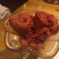 Raspberry sorbet at Toby Carvery in Bromley