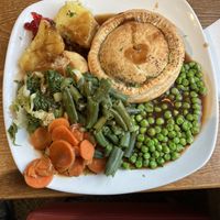 Spinach and mushroom Pithivier  at Toby Carvery in East London