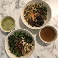 Leicha Kolomee (left) and Mushroom Kolomee (right)  at Thunder Tree 擂茶树 - VivoCity in Central Singapore