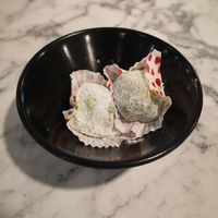 Very soft pandan mochi with "orh ni" yam filling with a perfect mix of sweet and savoury. at Thunder Tree 擂茶树 - VivoCity in Central Singapore