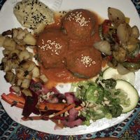 Lentil/coconut balls at Maya Papaya in Oaxaca