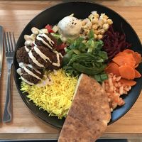 Rice salad with AMAZING falafels  at Chick Peace 칙피스 - Gangnamgu in Seoul