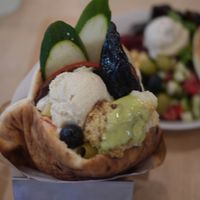 Vegan burger  at Chick Peace 칙피스 - Gangnamgu in Seoul