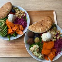 Avocado salad and the vegan salad at Chick Peace 칙피스 - Gangnamgu in Seoul