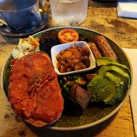 Vegan breakfast at Peaberry Coffee House - Albert Dock in Liverpool