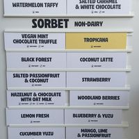 Flavours  at Island Gelato Company in Auckland