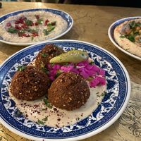 Falafel with tahini and pickled veg at Comptoir Libanais - Bluewater in Dartford