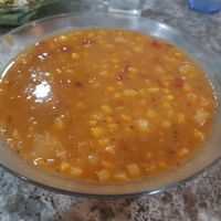 Day 1 / Dinner / Potato + corn soup at La Piparra in Bilbao