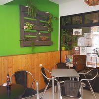 Outside eating area at La Piparra in Bilbao