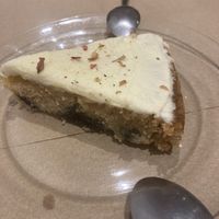 Lemon almond delicious cake  at La Piparra in Bilbao