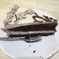 Delicious chocolate cake.  at Loving Hut - Zlicin in Prague